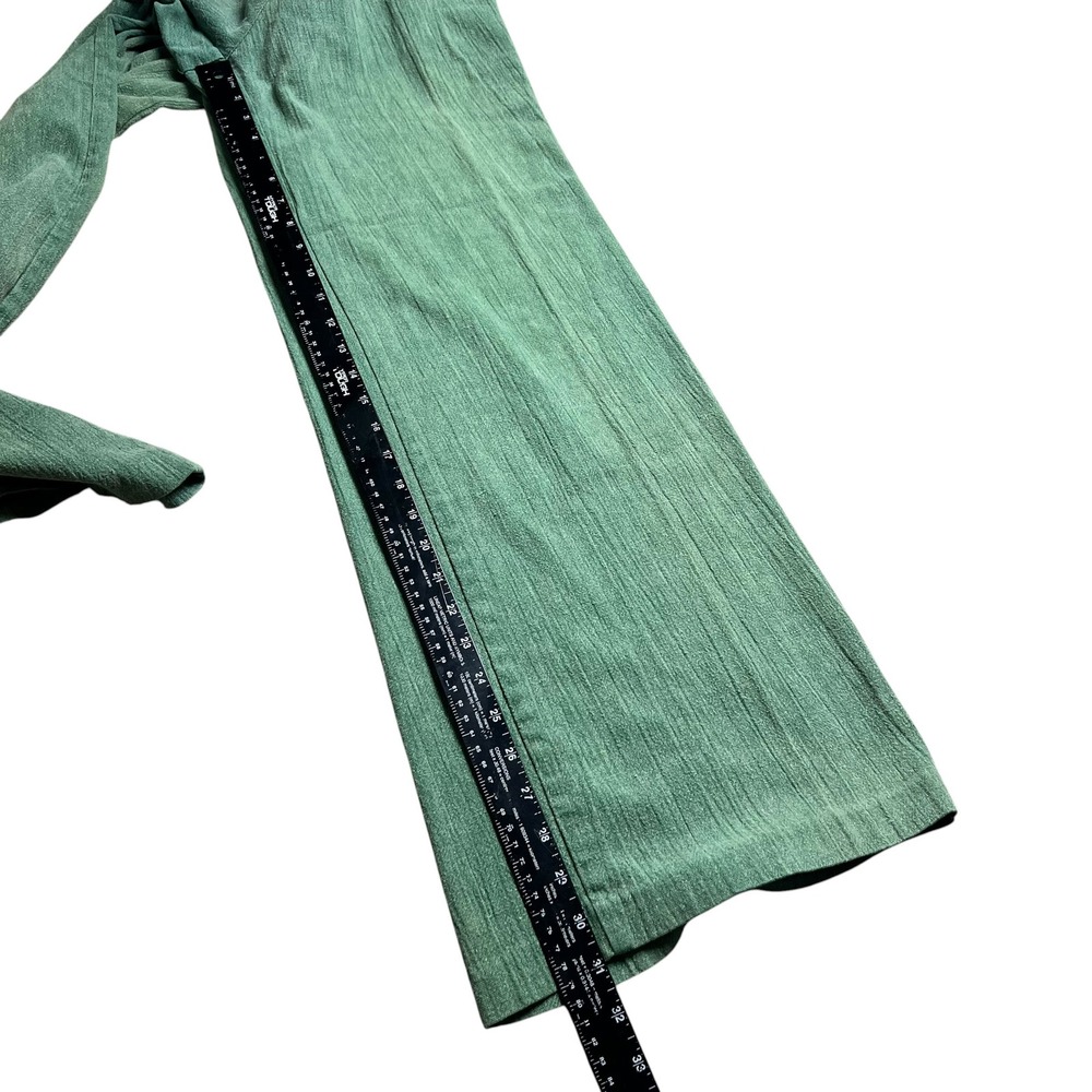 Vintage 70s Alfred Paquette Byer California Green Wide Leg High Waist Pants - Picture 8 of 12